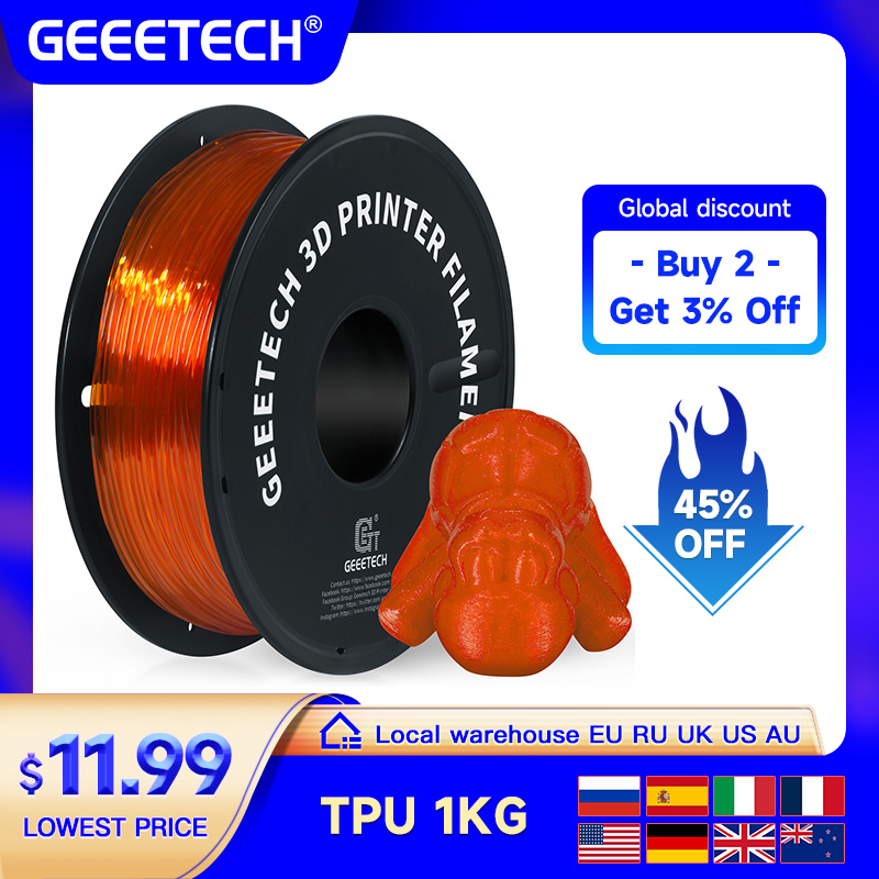 3D Printing Nylon - GEEETECH TPU 3D 프린터 유연한 재료