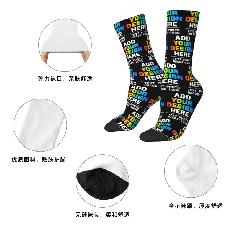 맞춤형 이름 추가 남성용 크루 양말 유니섹스 패션 3D - 3D Printing Custom 리뷰 및 가격