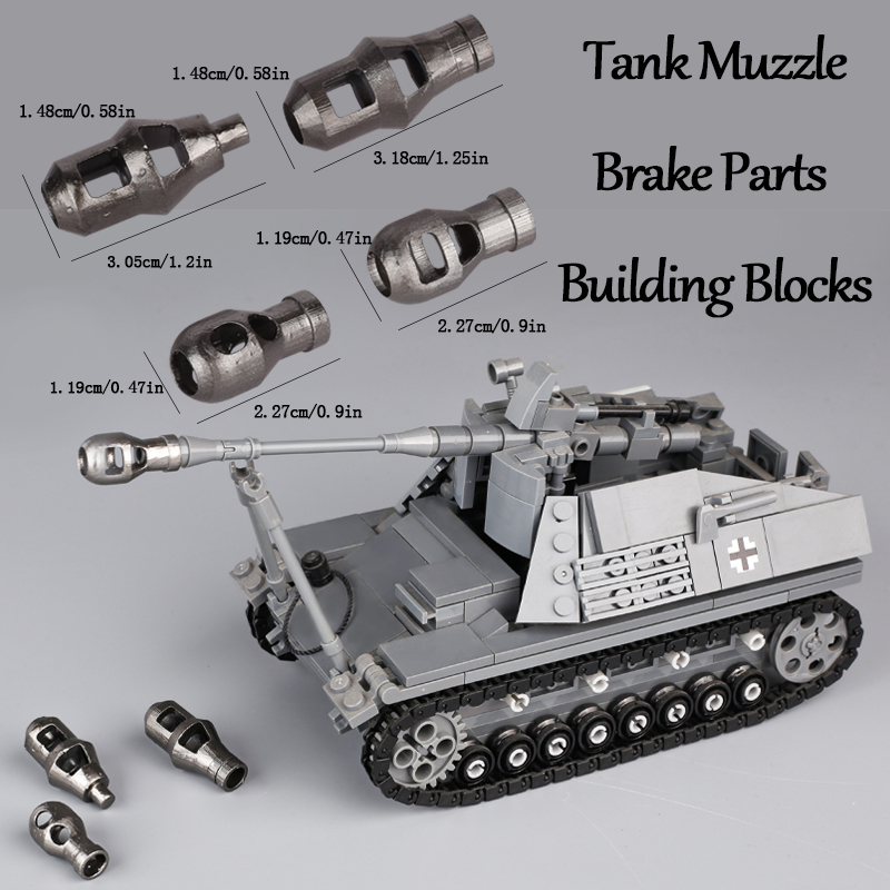 MOC WW2 군용 탱크 캐논 3D 인쇄 총구 브레이크 - 3D Printing Lego Bricks 리뷰 및 가격